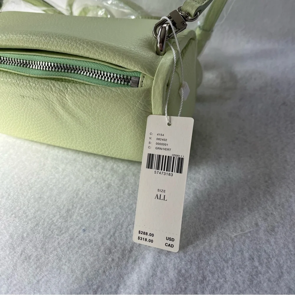 NEW HYETHE Soft Pillow Leather Mini Bag Light Lime Green Korea Crossbody